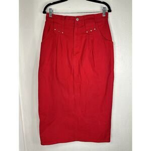 Vintage Red Denim Western Kayo Size 11